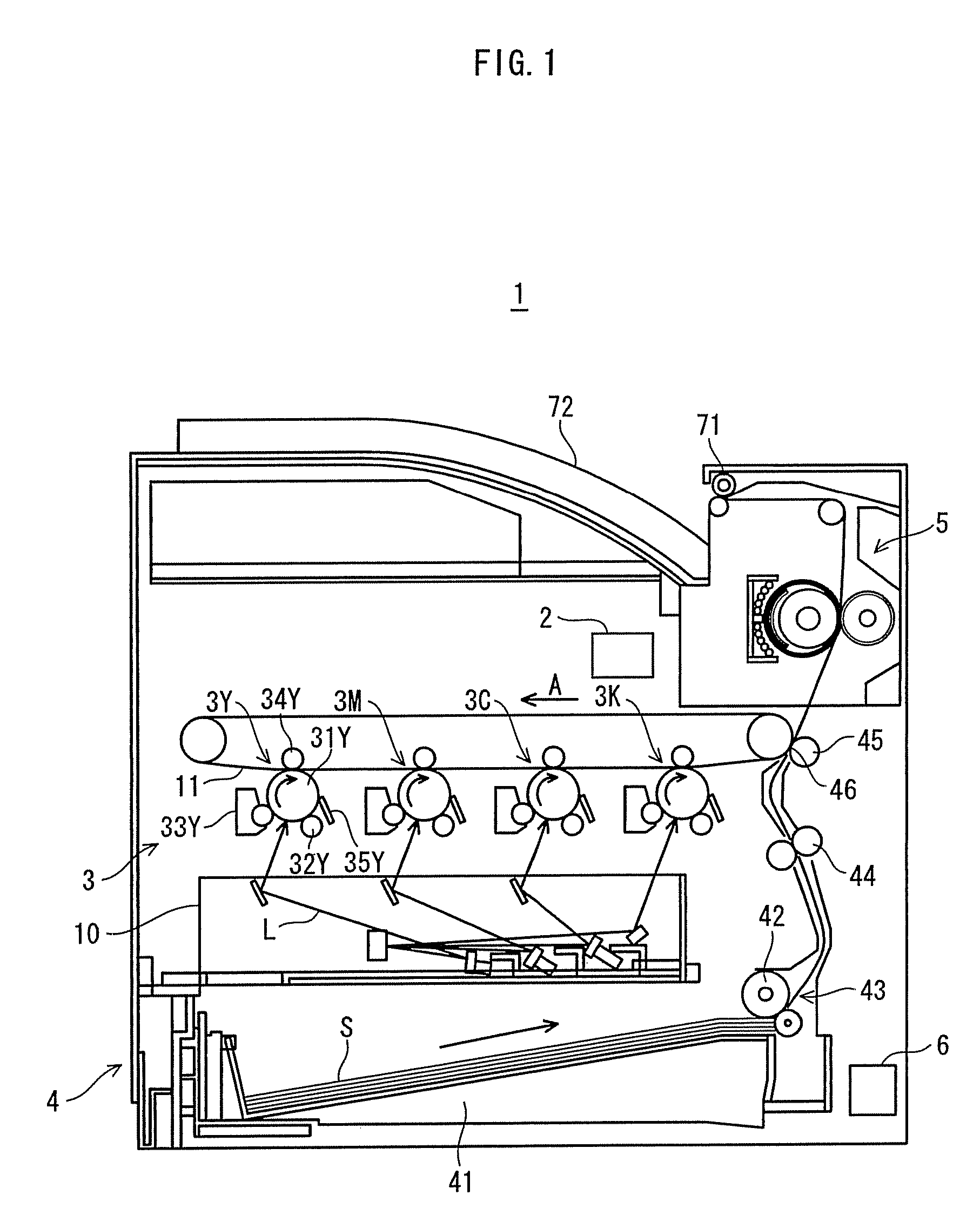 Fixing device having good warm-up property and image formation apparatus