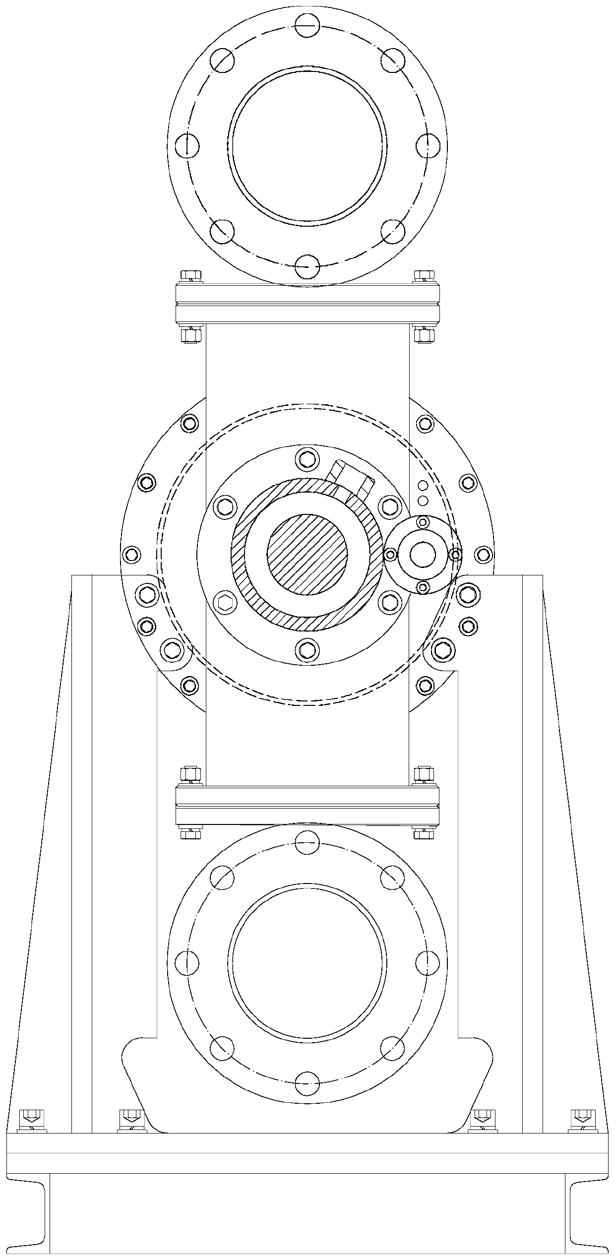 Double cylinder and double feed hydraulic piston pump