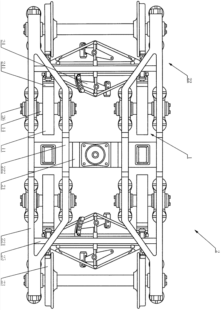 Thrust wheel for heavy-duty railway wagons and bogie thereof