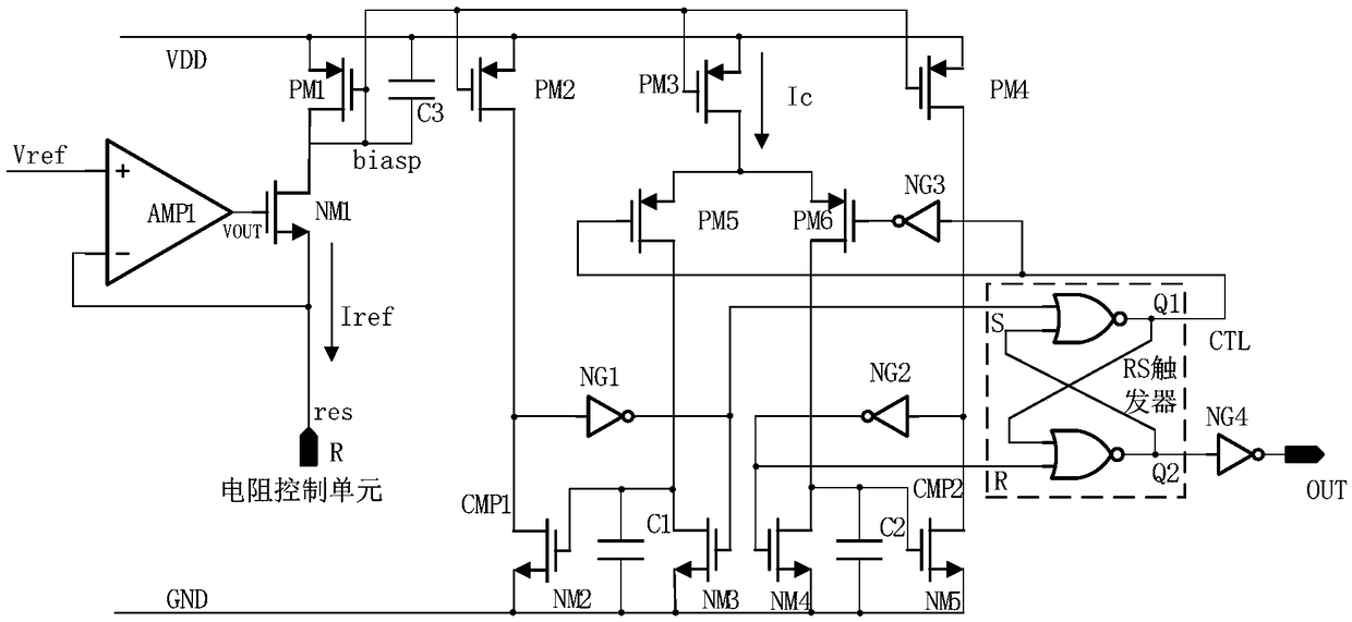 An On-Chip Temperature Sensor Based on RC Oscillator