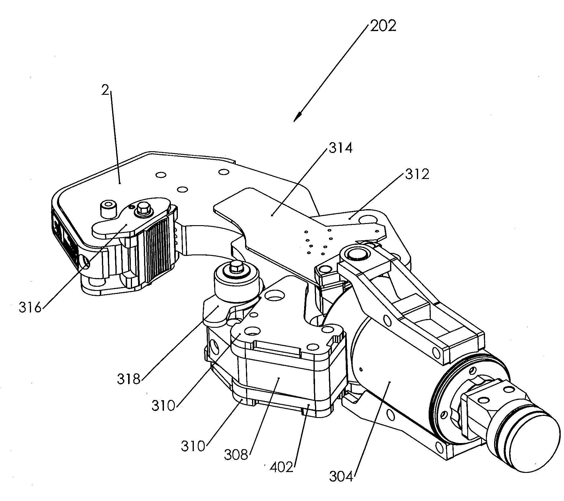 Automatically adjustable power jaw