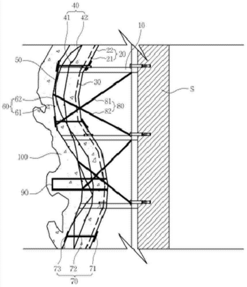 Method for constructing artificial rock large structure