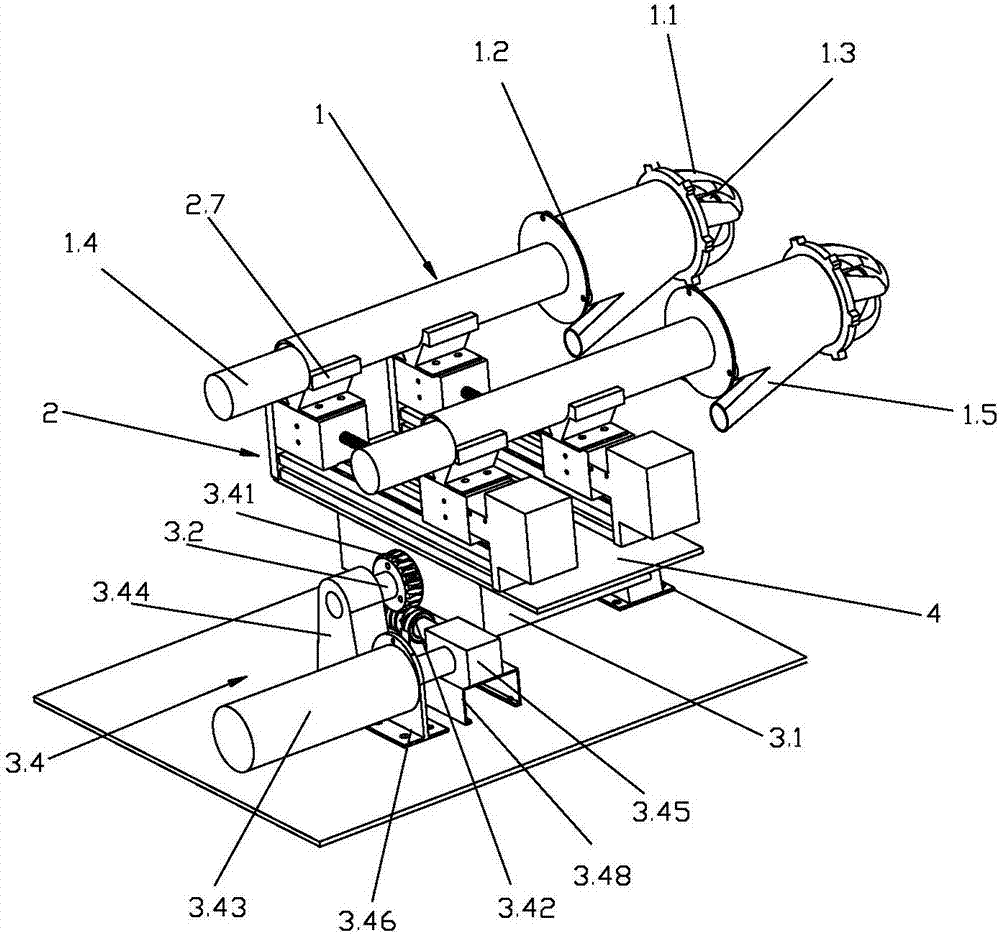 Self-adaption double-reamer dredging device