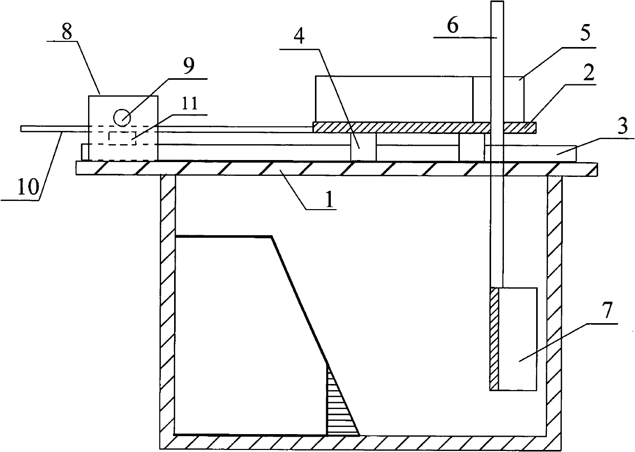 Device for simulating centrifugal field slope excavating condition