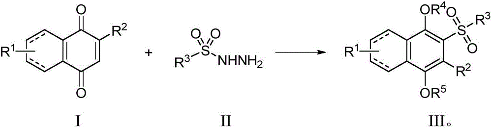 Preparation method for sulfonyl hydroquinone compound