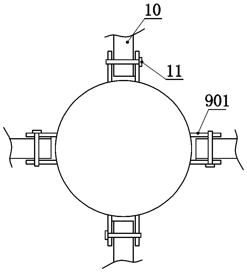 Retractable infusion support with pipeline sorting function