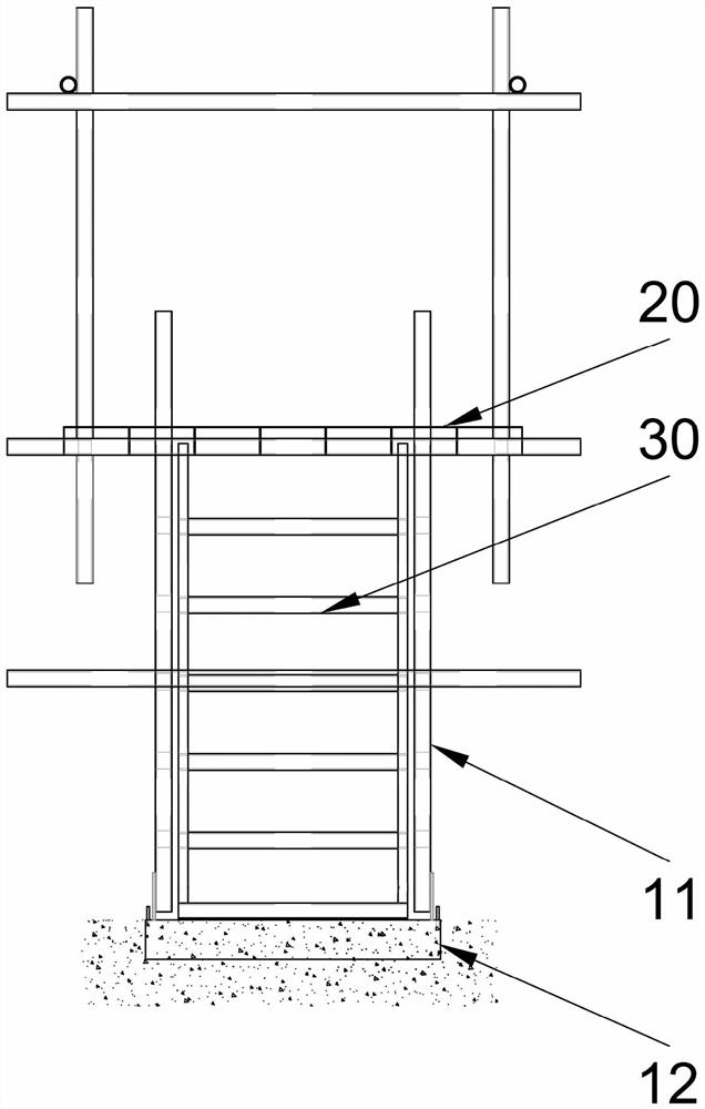 Safety construction platform for machine-room-less elevator shaft