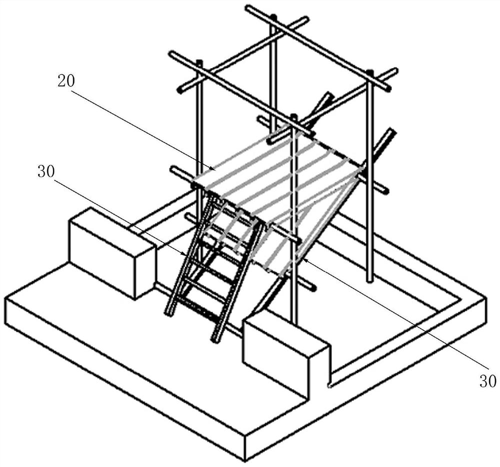 Safety construction platform for machine-room-less elevator shaft