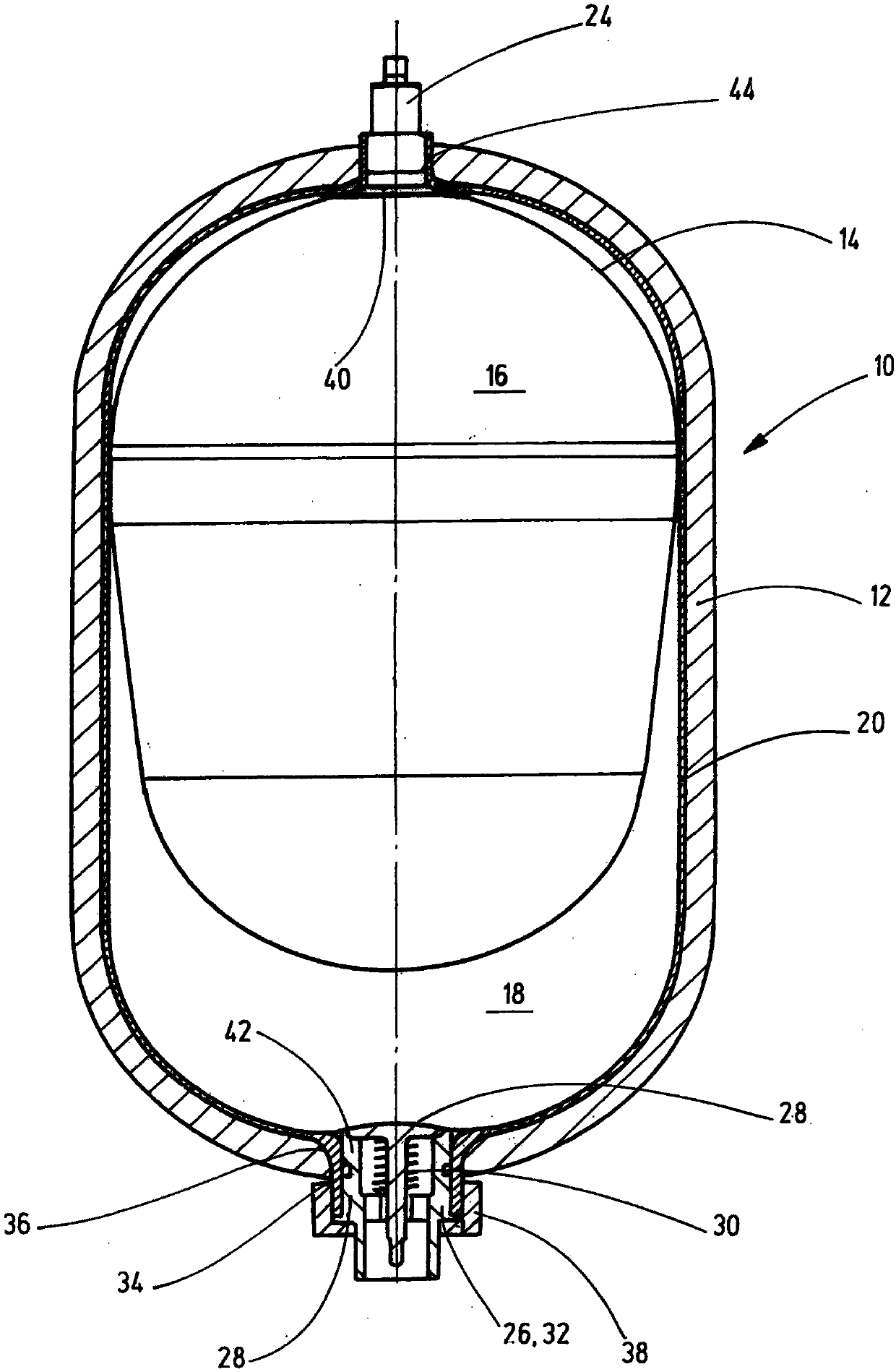 Method for the production of a bladder accumulator and bladder accumulator produced according to said method