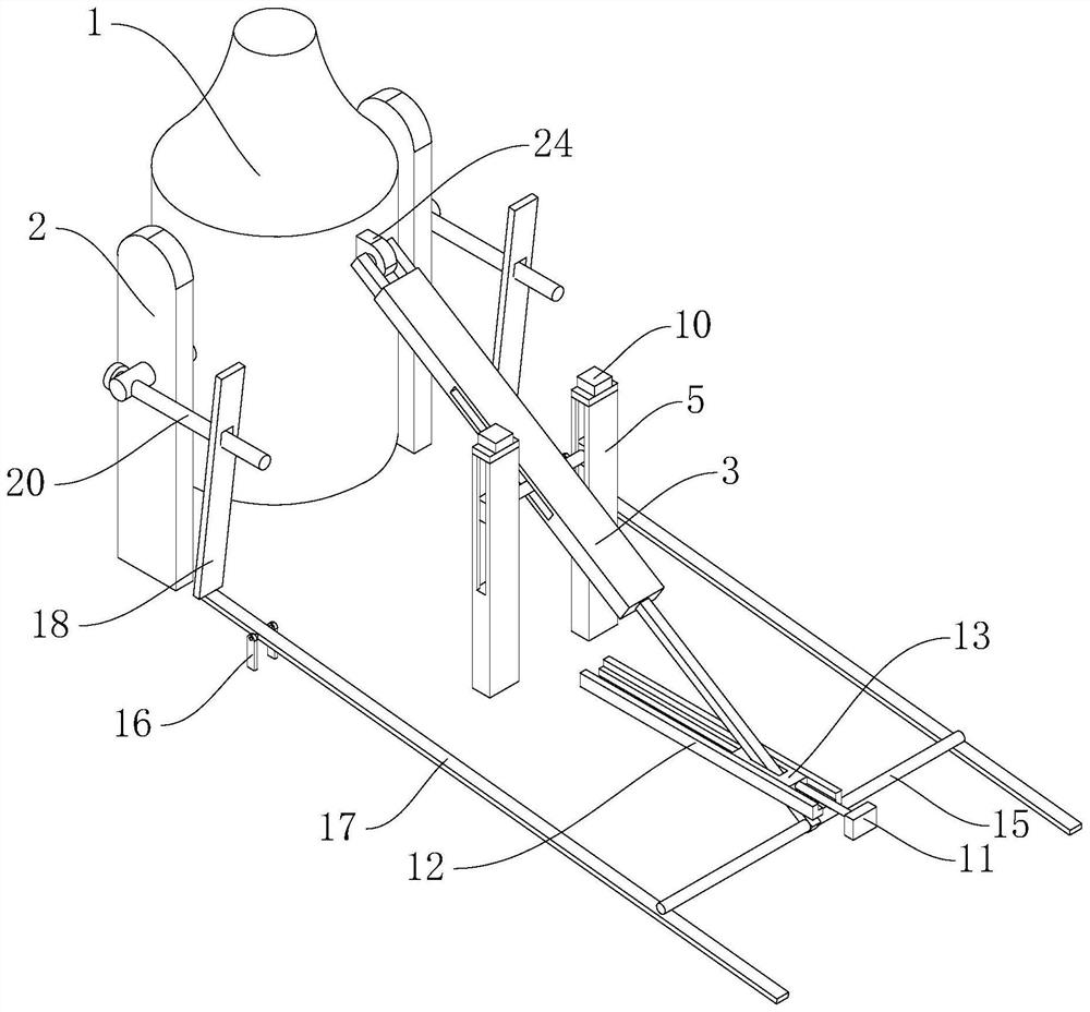 Auxiliary rotating device for steelmaking converter and using method