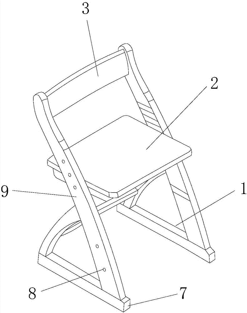 Student chair provided with drawer-type book box