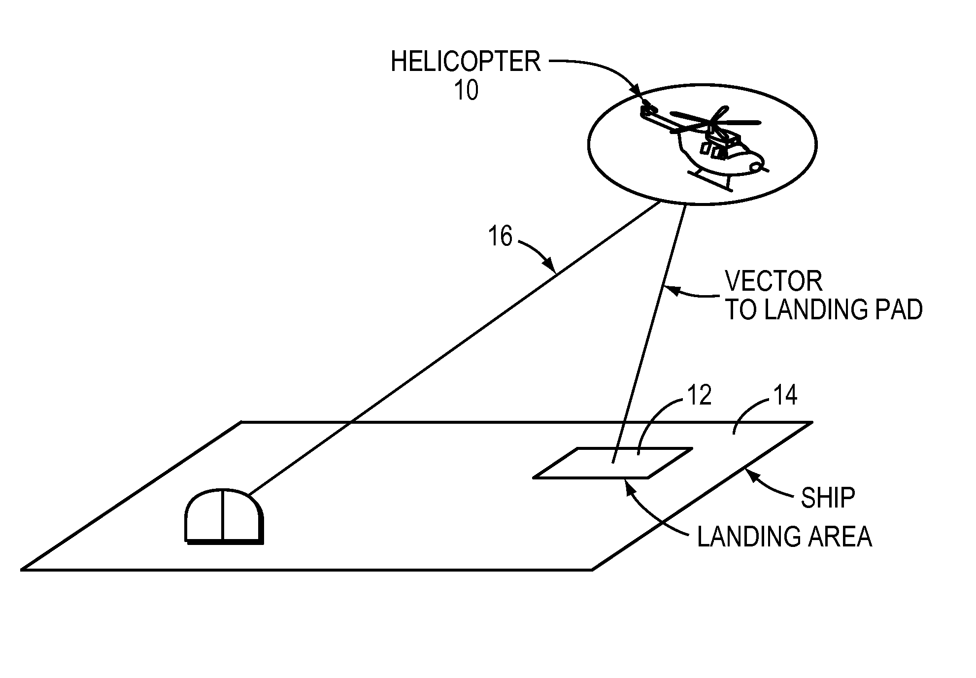 Helicopter ship board landing system