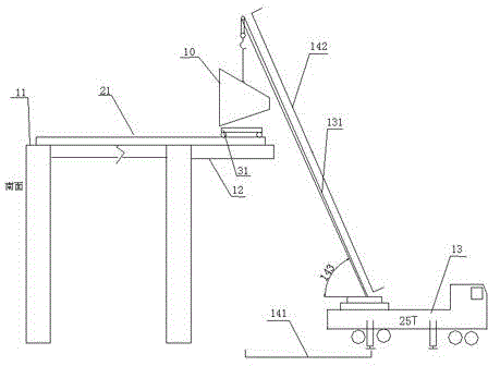 Compartment funnel slipping mounting method and slipping mounting mechanism