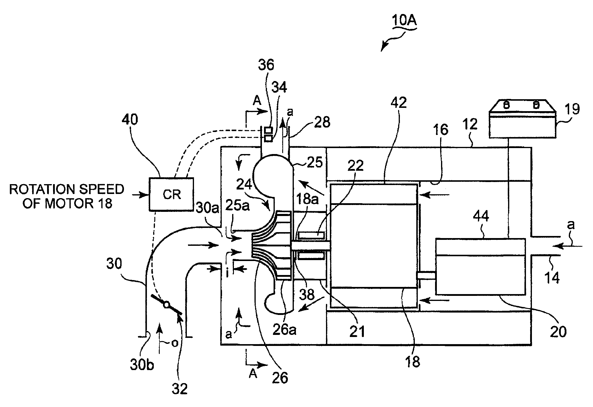 Electrically driven turbocharger device