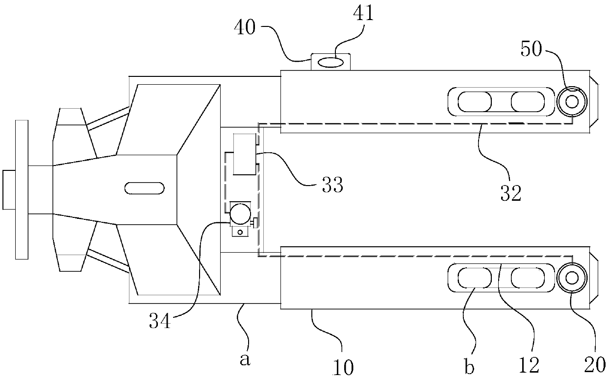 Manual forklift with self-leveling function