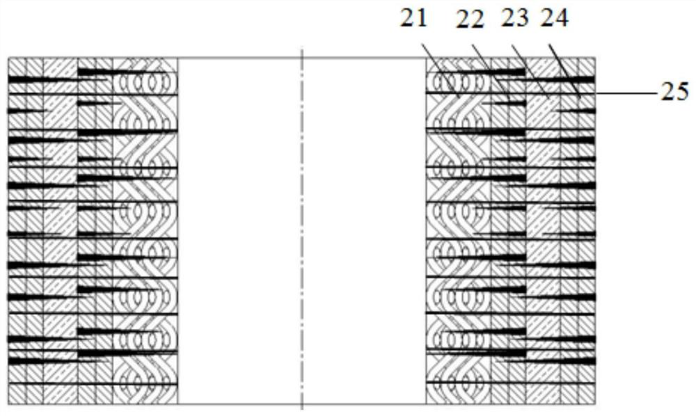 Multilayer composite structure three-dimensional fabric and preparation method thereof