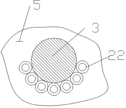 Nut protein extraction device with output pipe and gas blowing stirring device