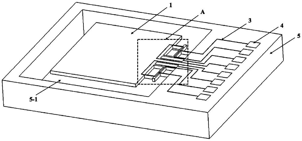 High-quality-factor piezoelectric cantilever beam density sensor chip and working method and preparation method thereof