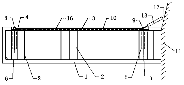 A kind of invisible reinforcement device and reinforcement method of concrete cantilever plank road