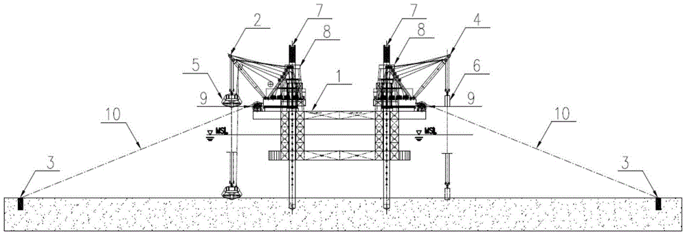 Pile positioning semi-submersible offshore dredging engineering ship