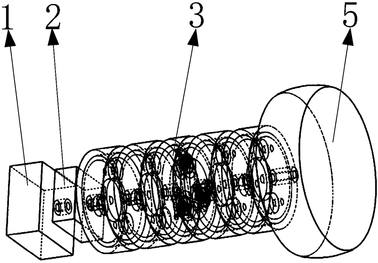 Connecting mechanism for intermittent transmission of new energy electric bus