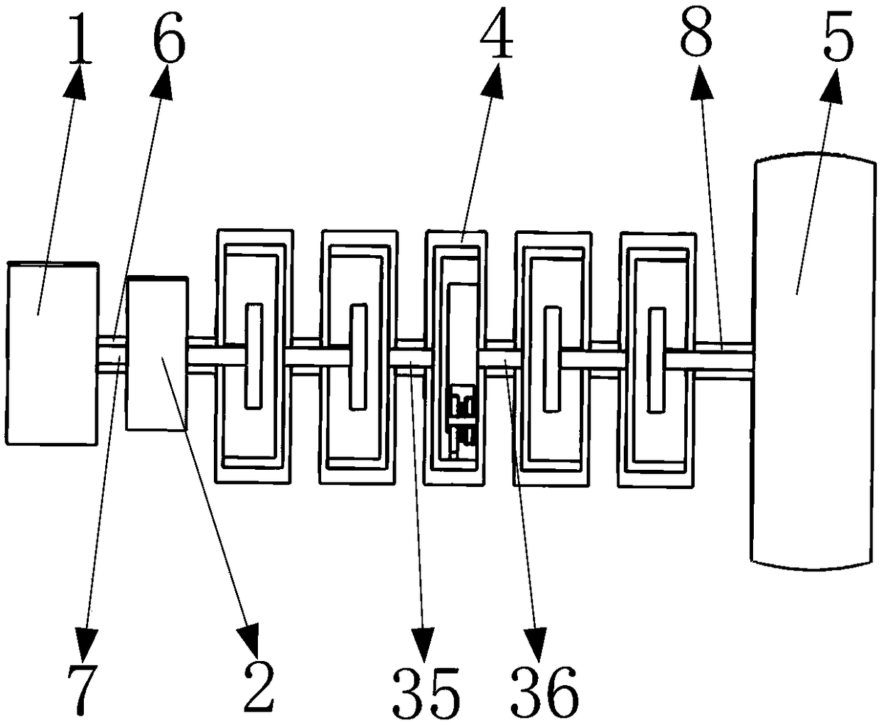 Connecting mechanism for intermittent transmission of new energy electric bus