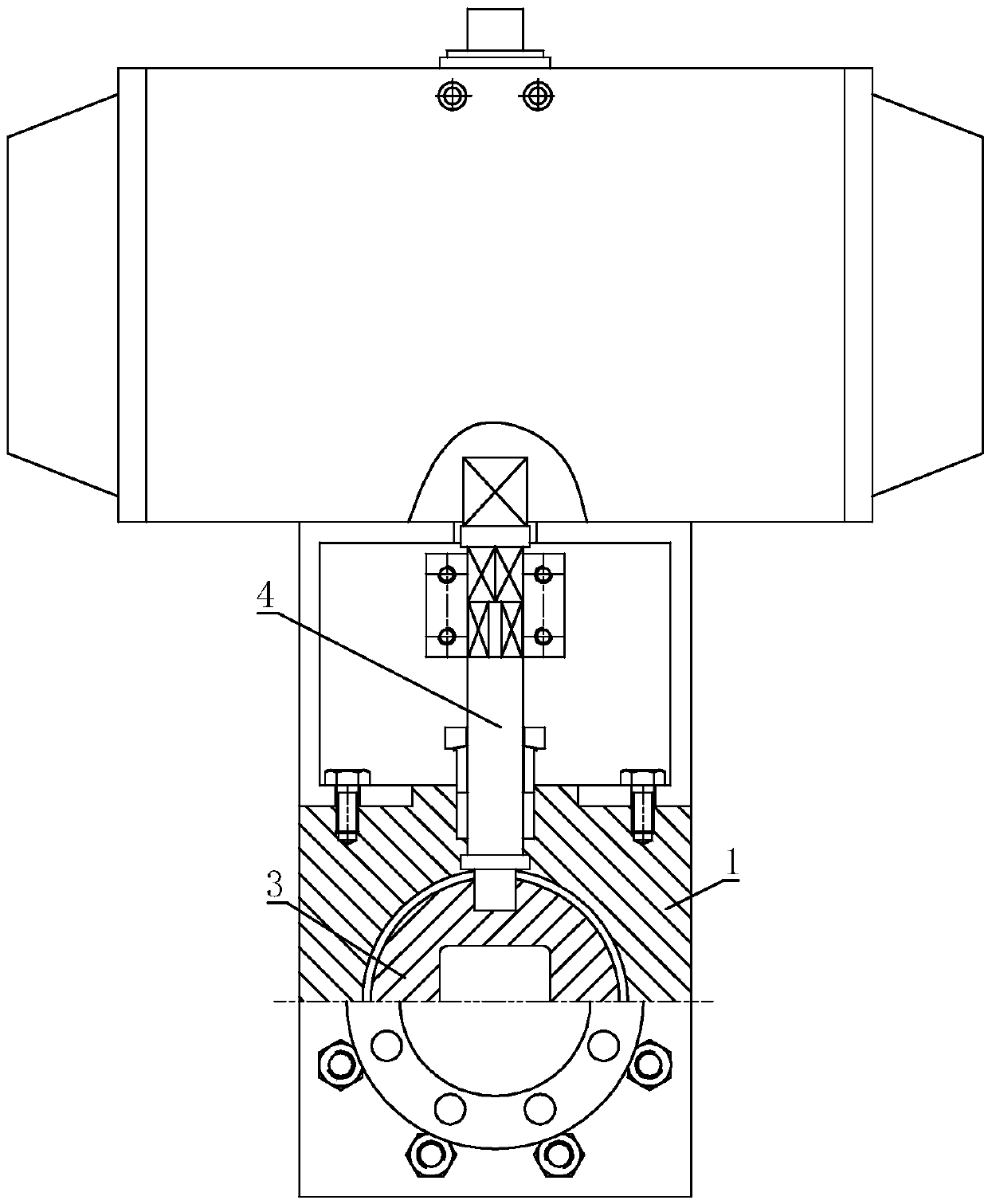 Square hole flow channel wear-resistant fine-adjustment ball valve