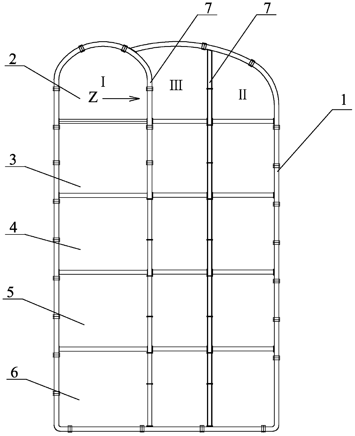 A construction method for underground excavation of the main structure of a super-large-section subway tunnel
