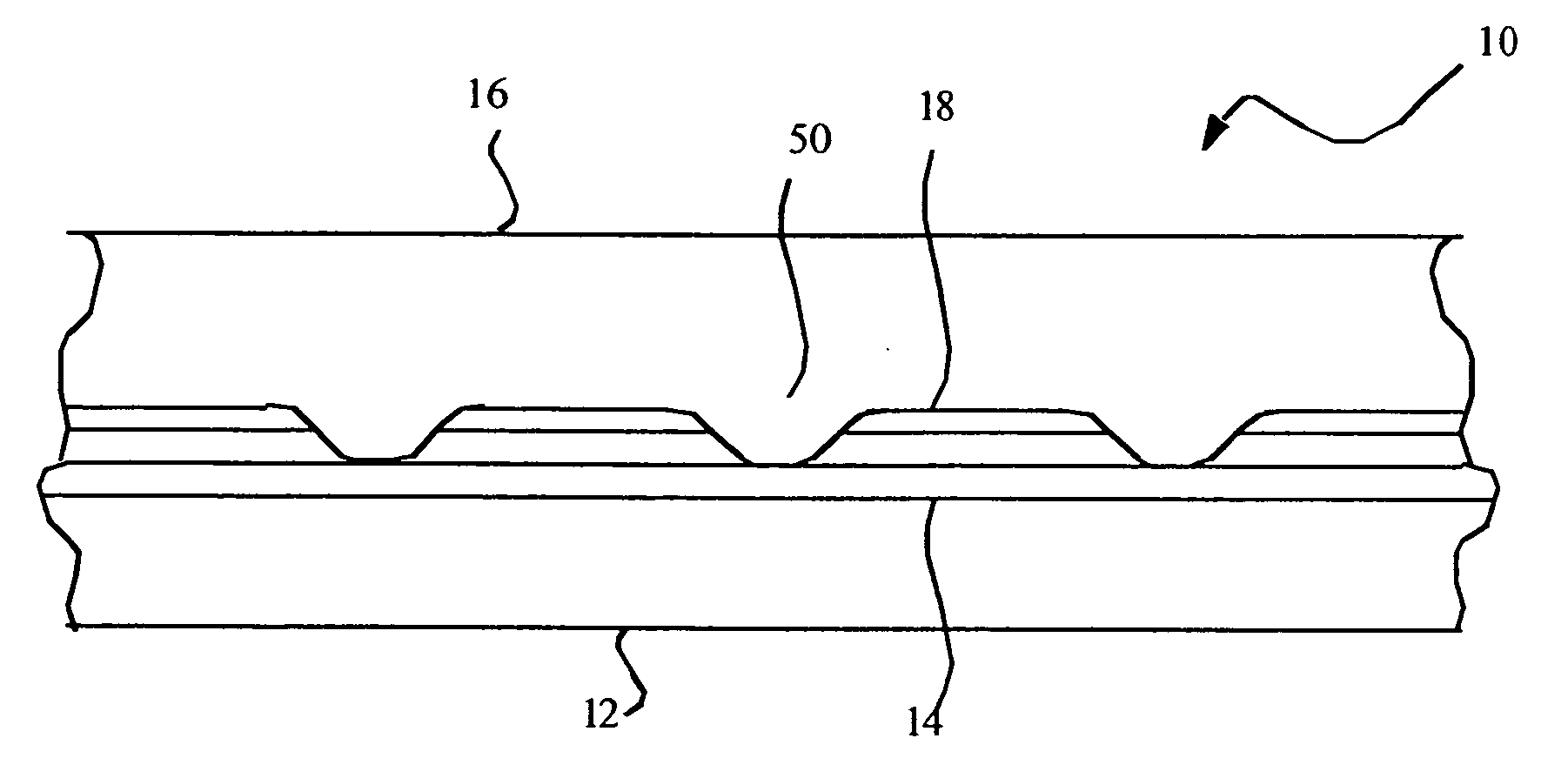 Resistive touch screen having conductive mesh