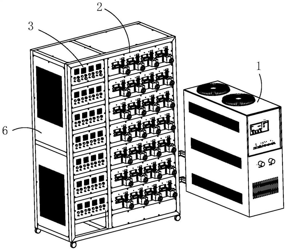 Water-cooling aging equipment control system