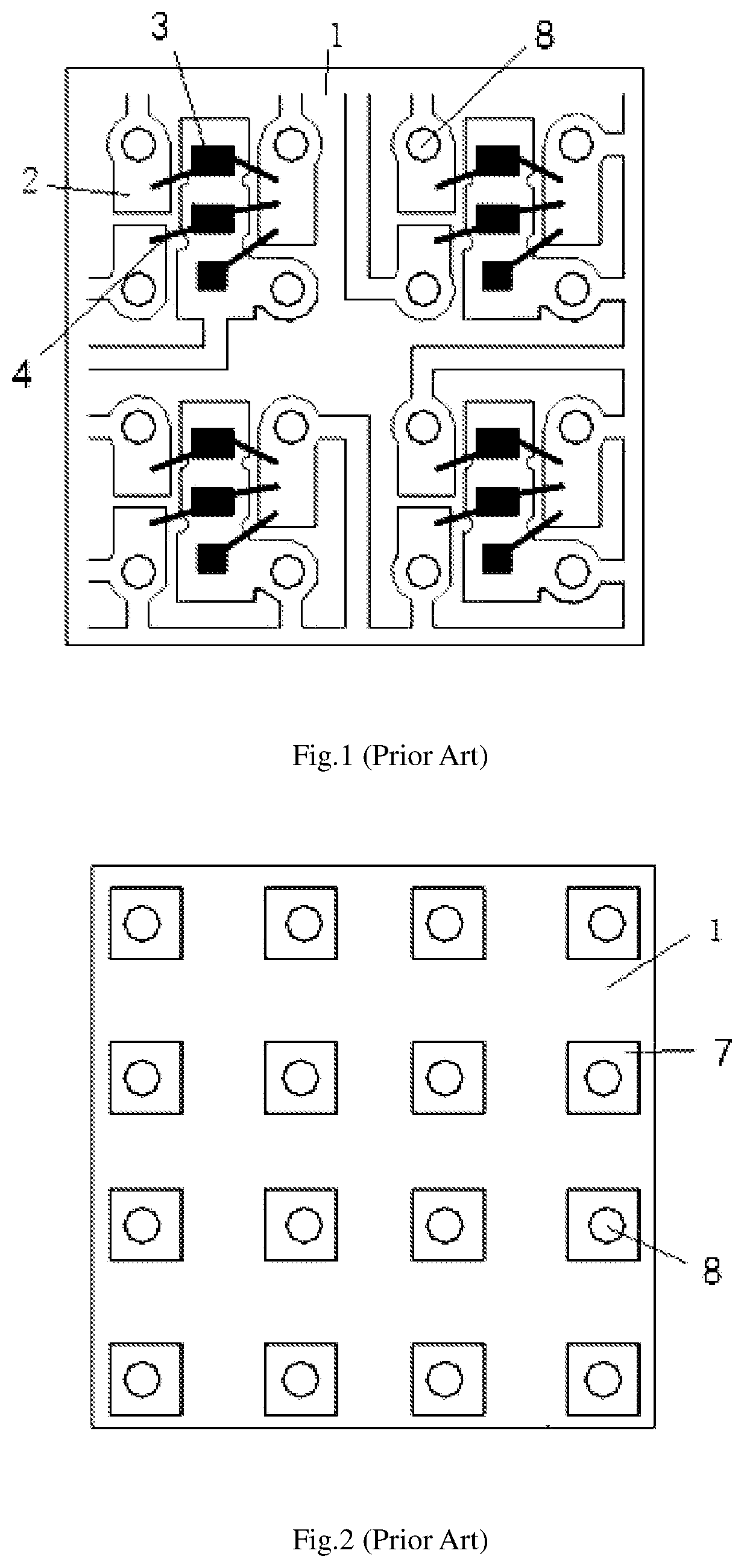 Four-in-one mini-LED module, display screen and manufacturing method