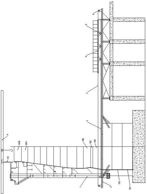 Positioning method for inverting blast furnace shell