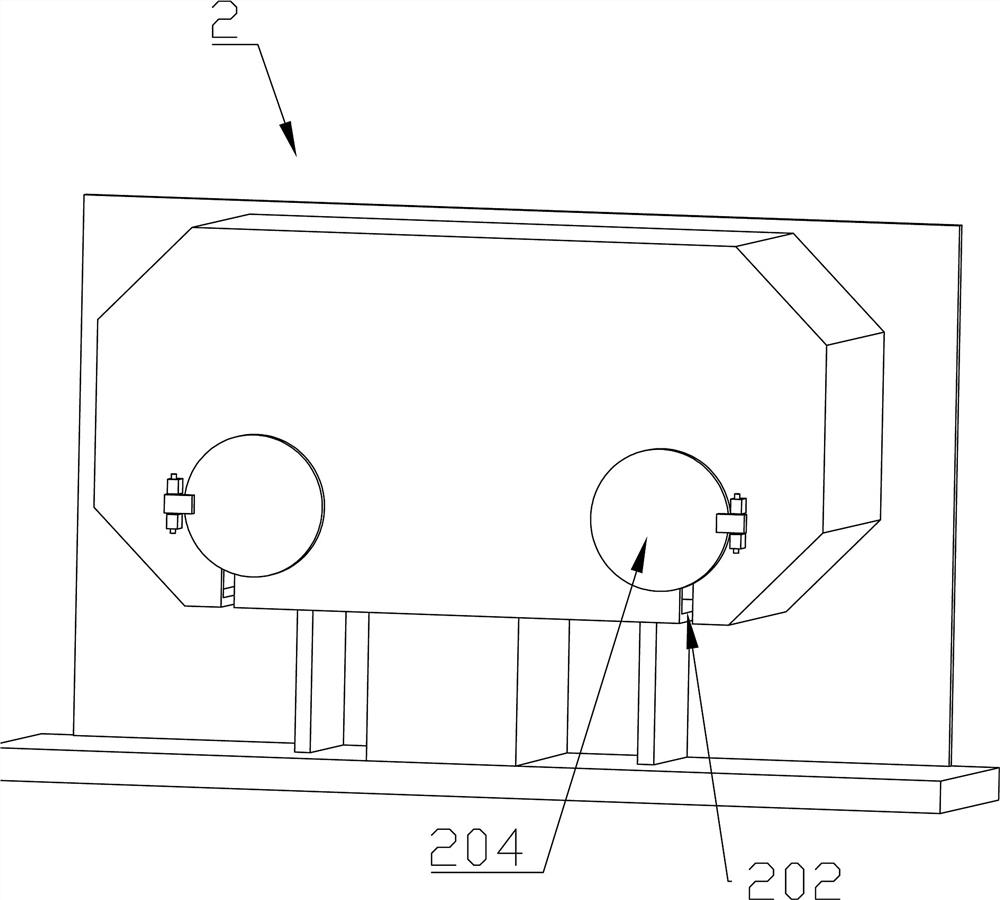 Continuous grass roll laying device for grass checkered sand barrier