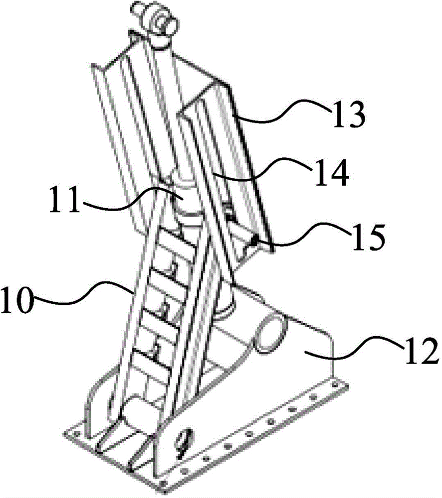Hinged movable dam and power unit thereof