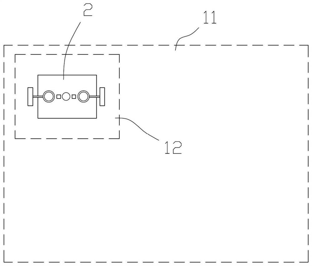 Transportation device for loading and unloading high-rise goods shelf