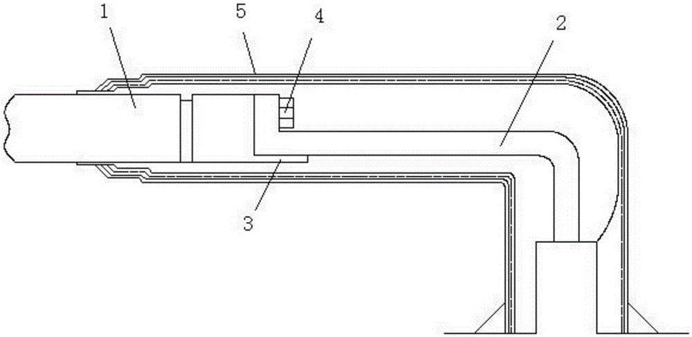 Lateral waterproof connection structure for transformer outgoing cable