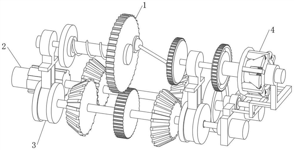 Elastic motion brake device for low-speed gear
