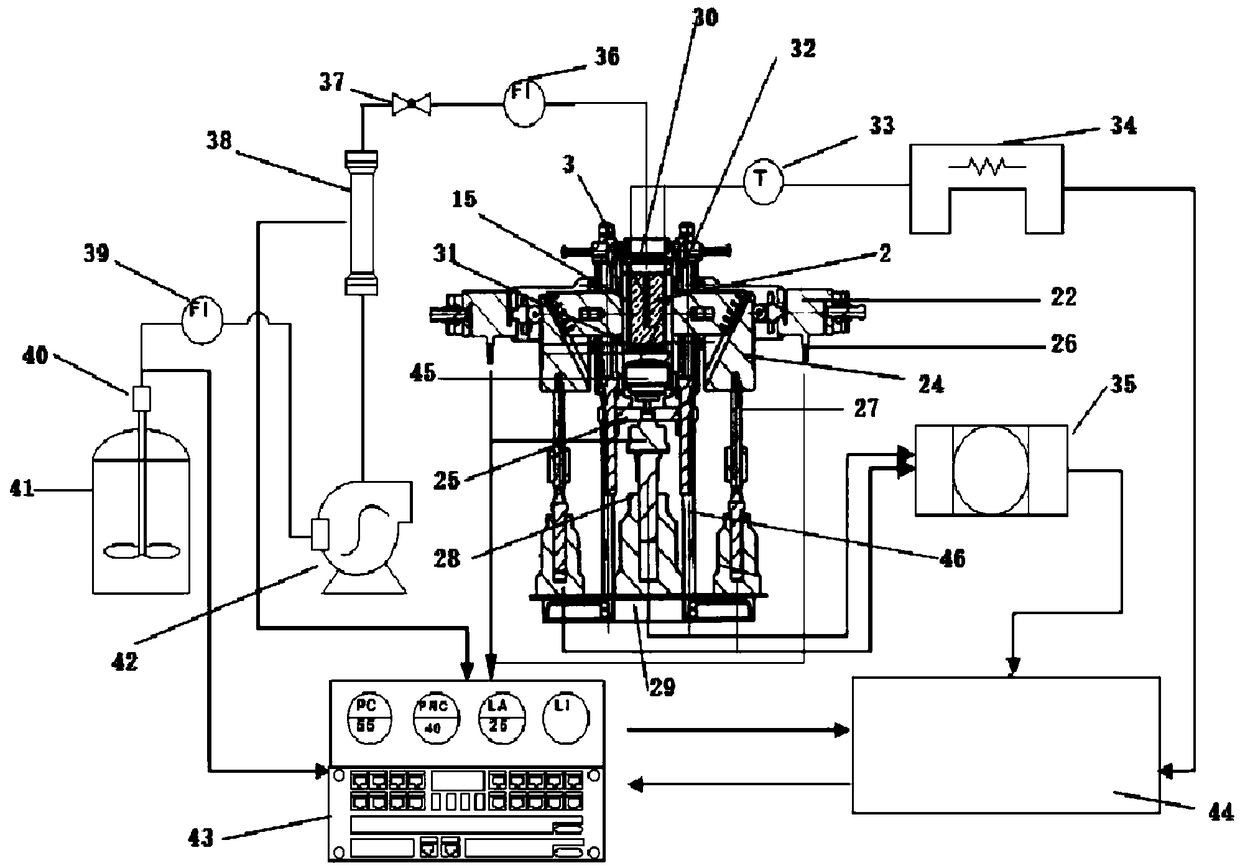 Rock fracturing physical simulation system and test method