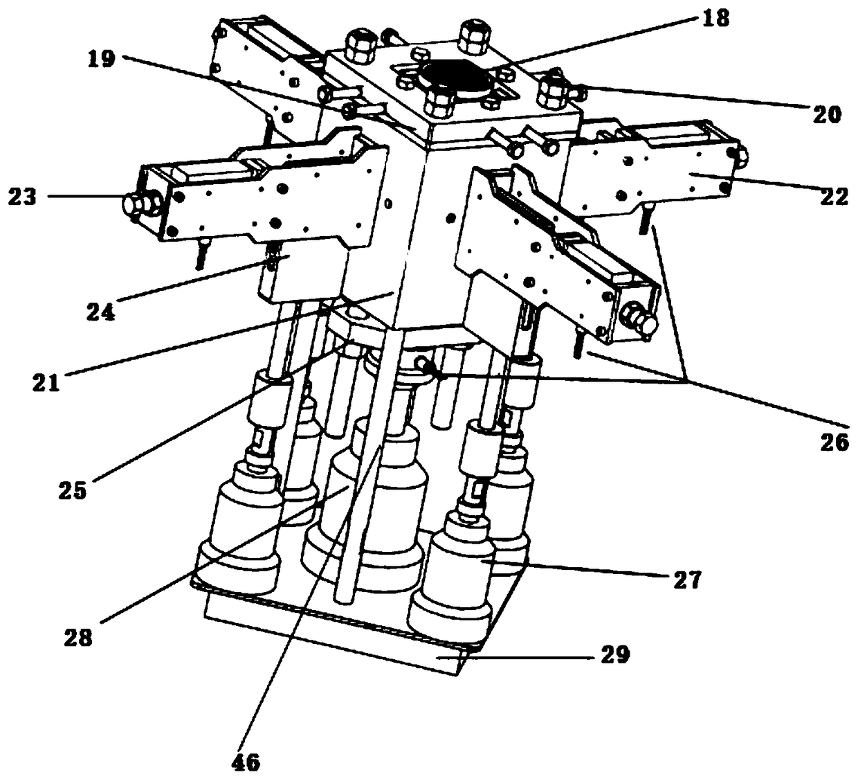 Rock fracturing physical simulation system and test method