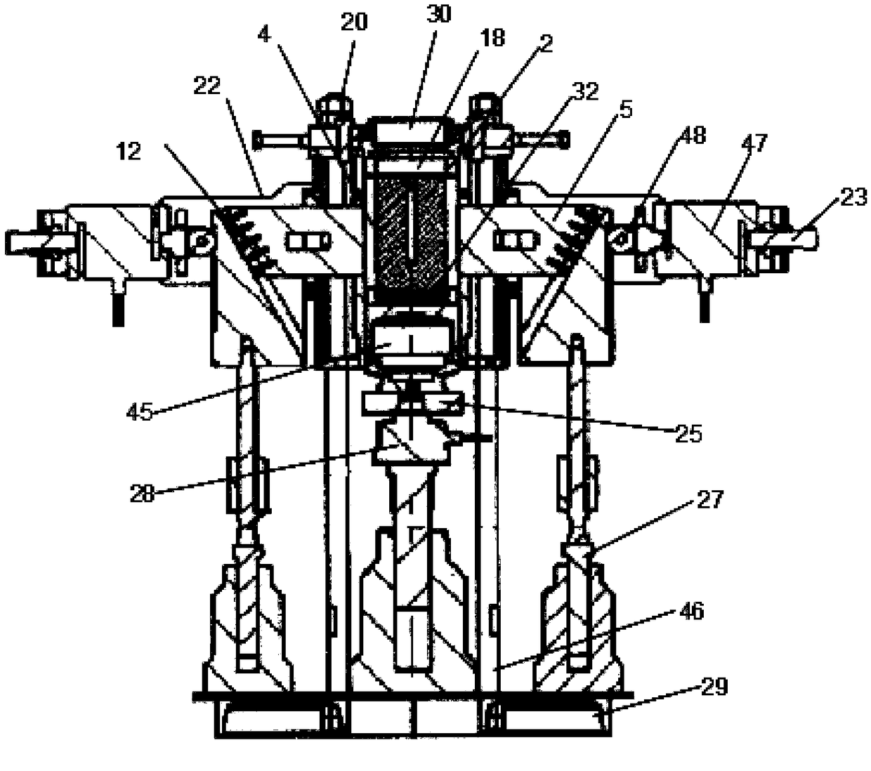 Rock fracturing physical simulation system and test method