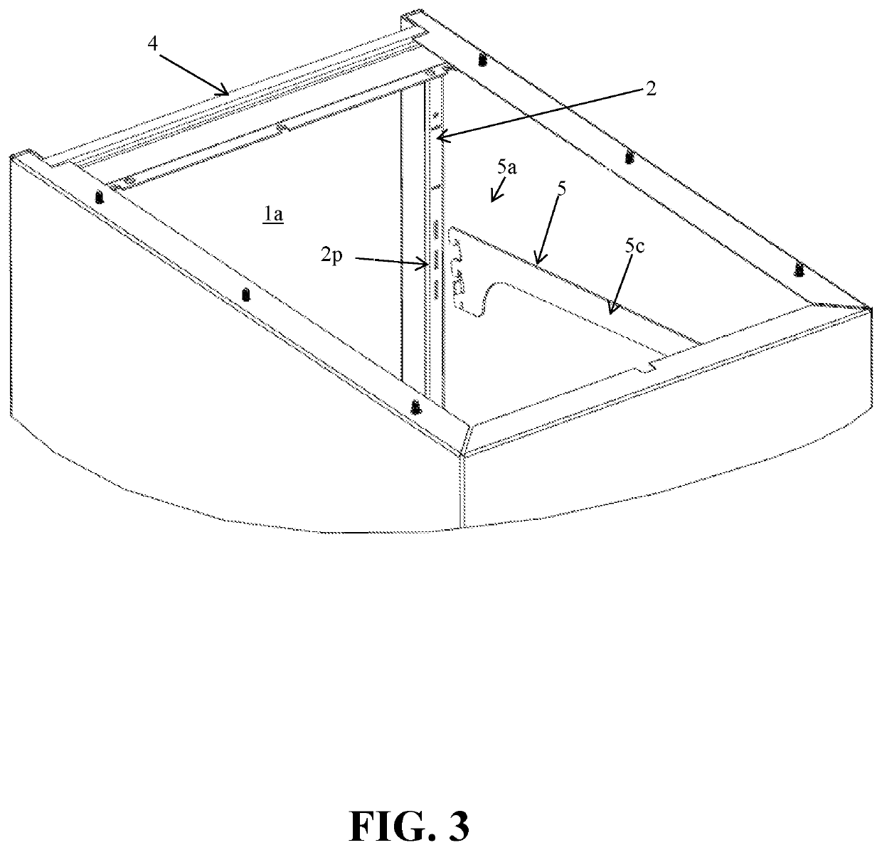 Shelving unit having reverse cantilevered bracket assembly and method of using the same