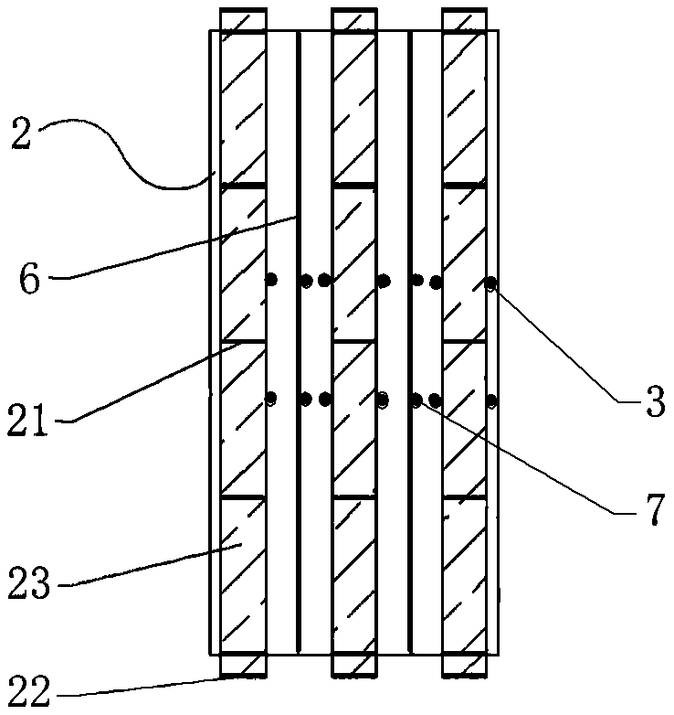 A kind of prefabricated steel strip concrete composite shear wall and its production and construction method