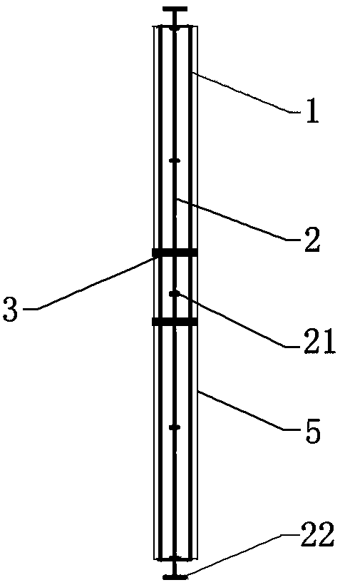 A kind of prefabricated steel strip concrete composite shear wall and its production and construction method