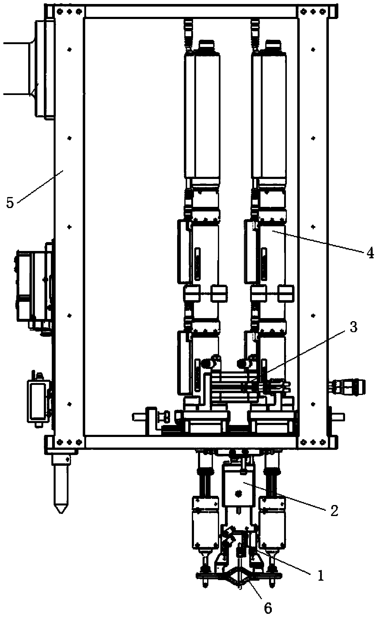 Battery high-voltage copper bar mounting device