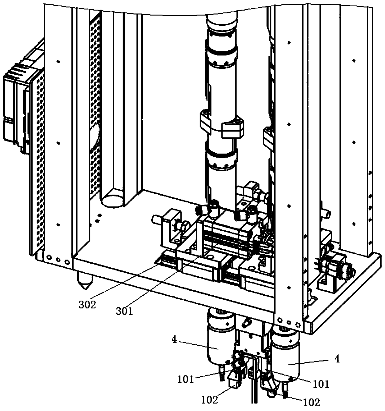 Battery high-voltage copper bar mounting device