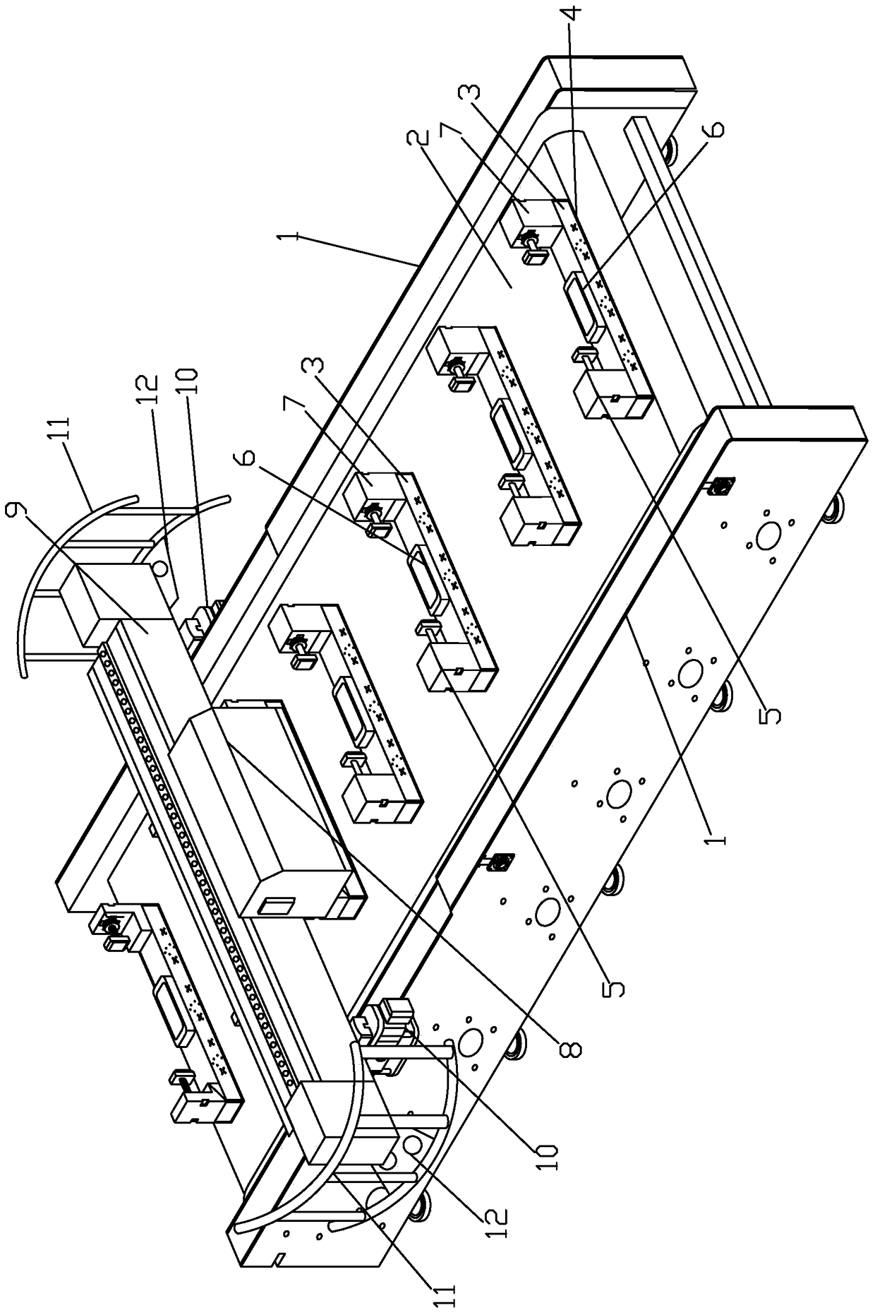 A continuous steel cutting line