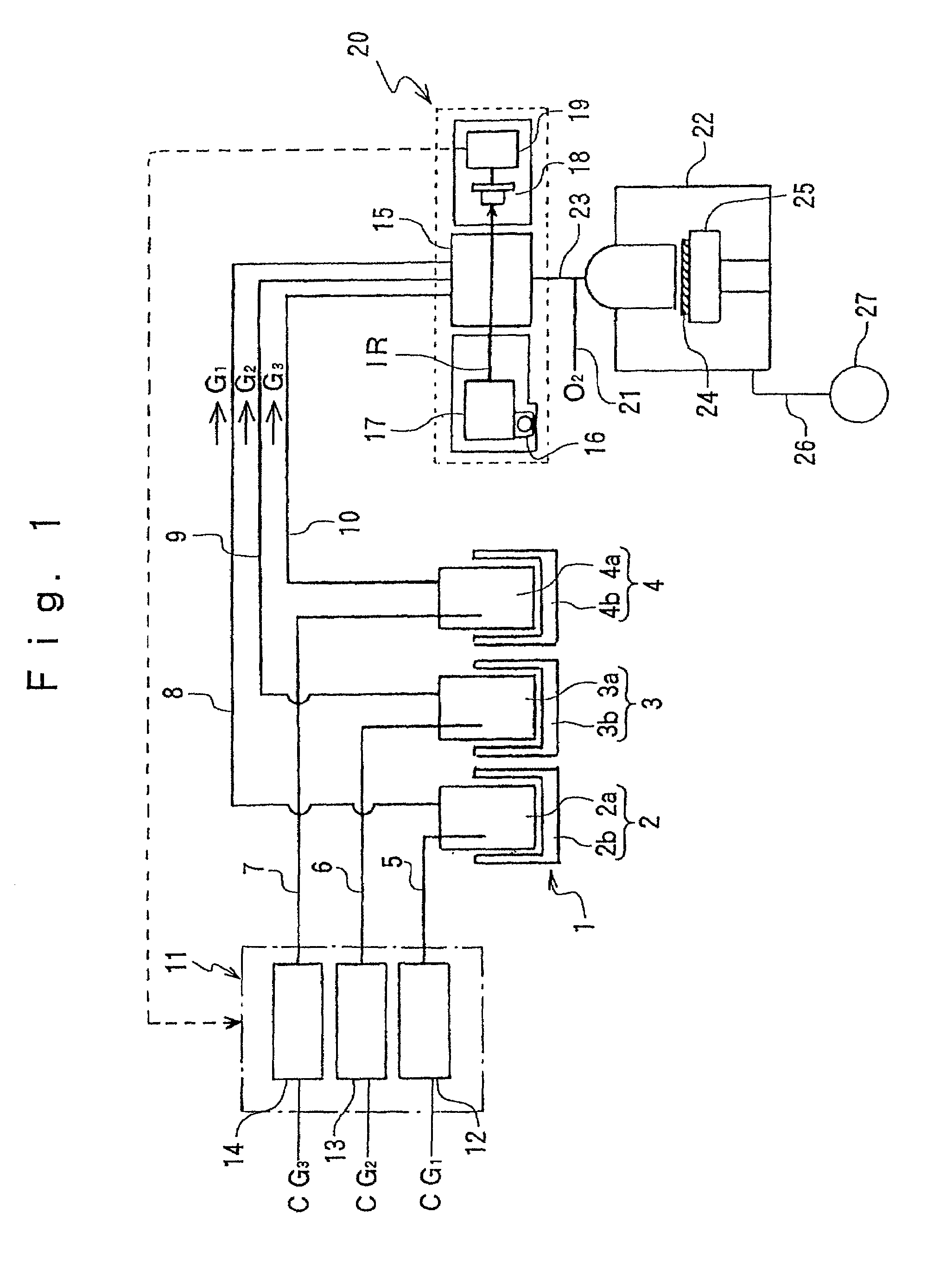 Thin film deposition device using an FTIR gas analyzer for mixed gas supply