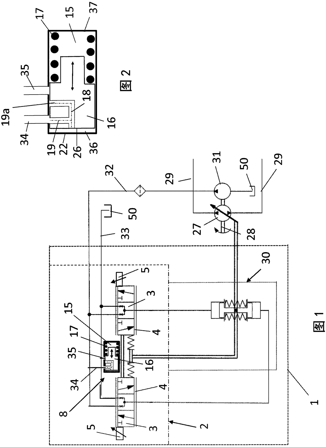 Hydrostatic displacement unit with reduced hysteresis