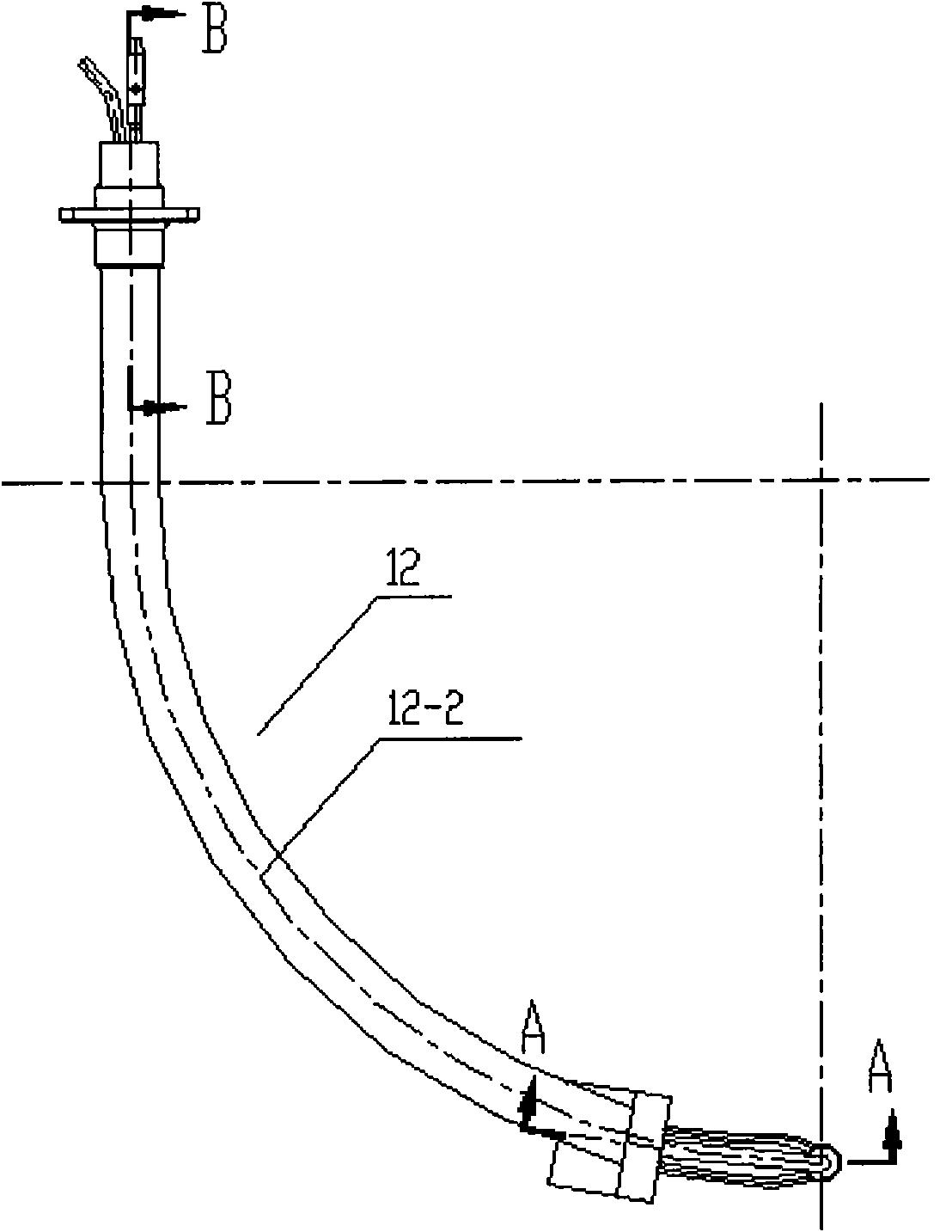 Automatic surfacing device of inner wall anticorrosion layer of 90-degree bent pipe and automatic surfacing method thereof