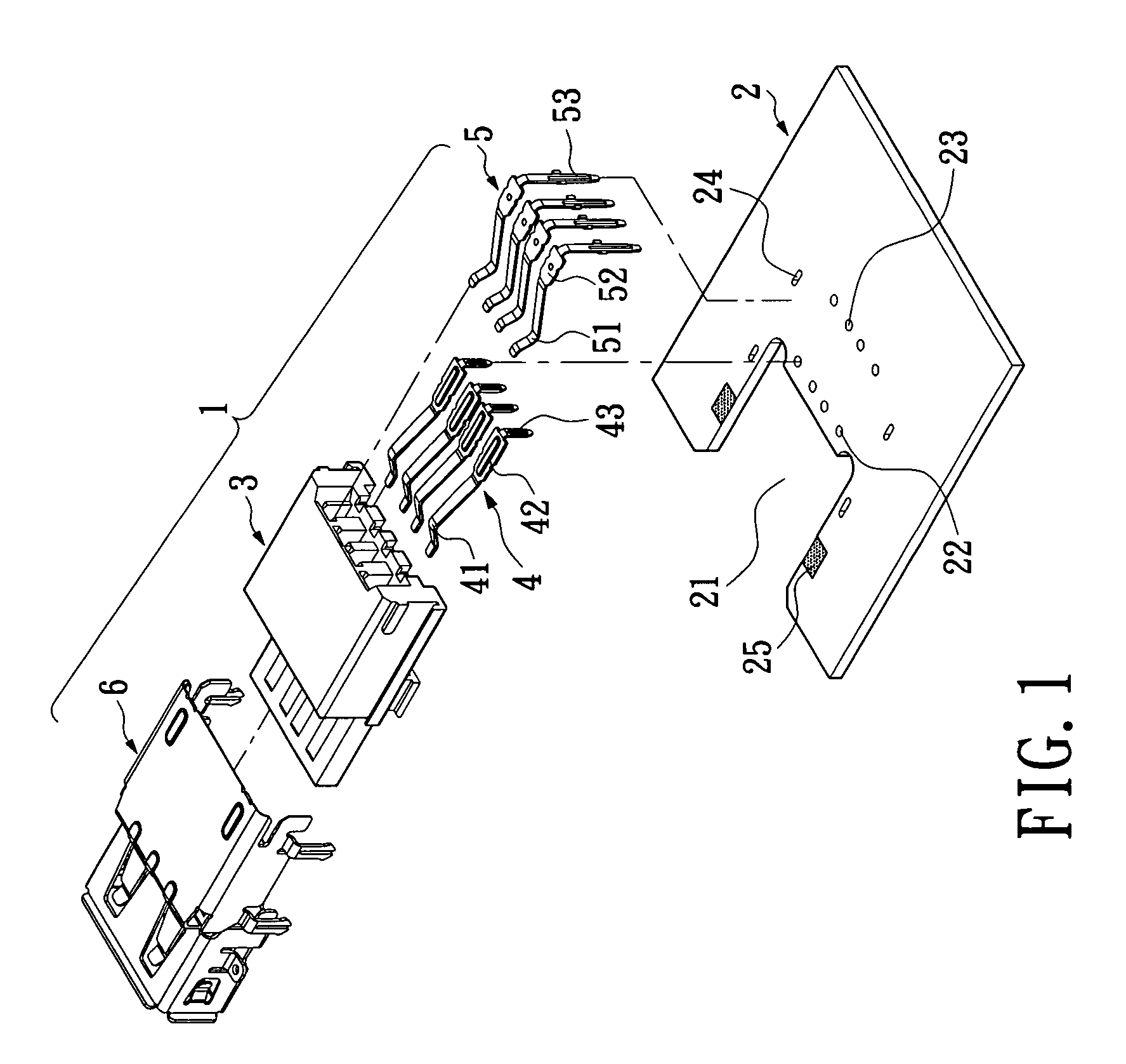 Low-profile electrical connector and device thereof